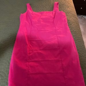 Hot Pink Bodycon Dress with matching jacket.